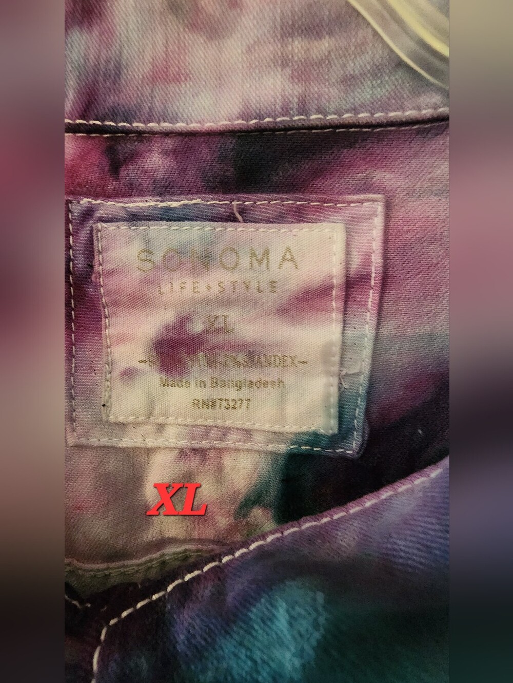 Ice Dye Custom Denim Jacket - Picture 3 of 13
